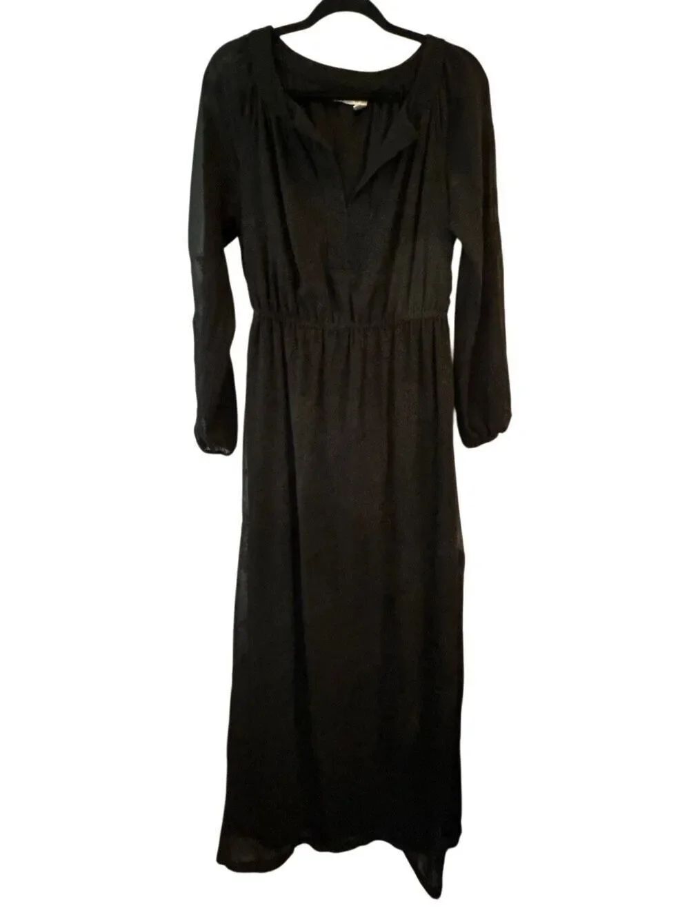 Embroidered Lace Overlay Maxi Dress sz S Fairy Goth Witchy Grunge